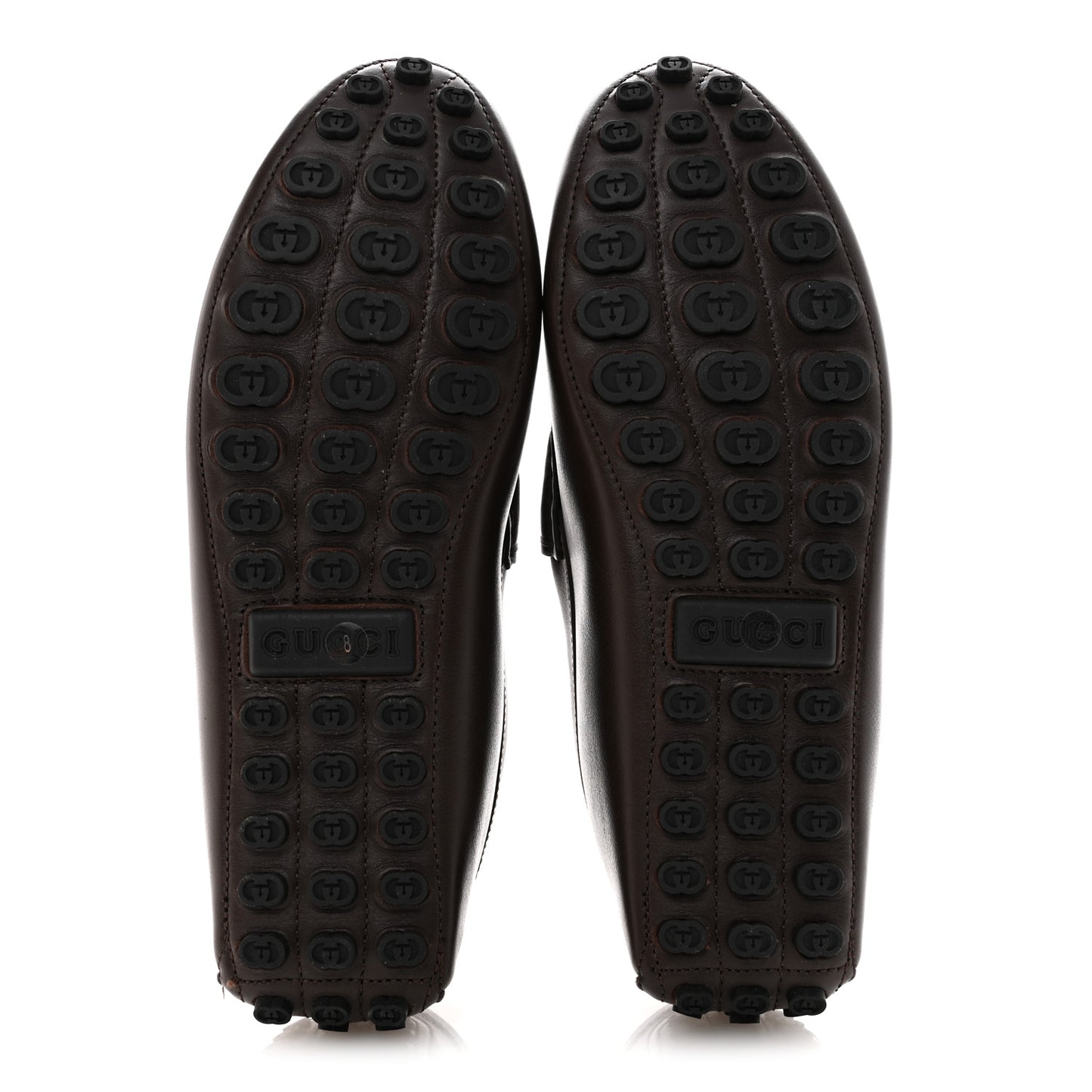 Calfskin Mens Horsebit Driver Loafers 8 Brown