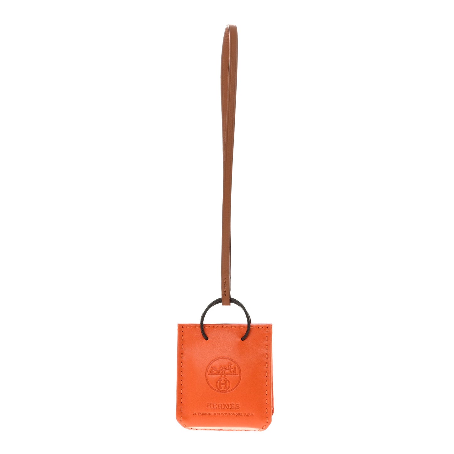 Milo Lambskin Swift Shopping Bag Charm Feu Gold