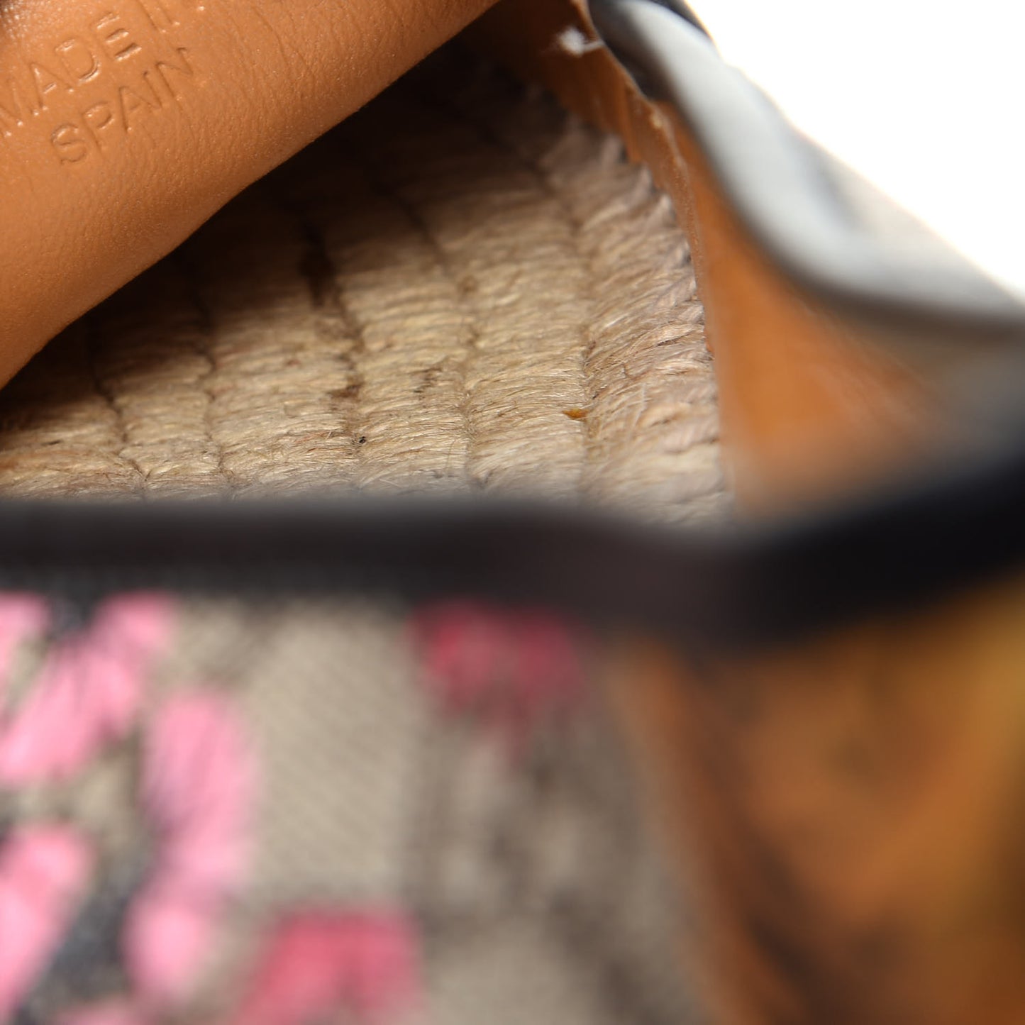GG Supreme Monogram Bengal Espadrilles 38.5 Beige Pink