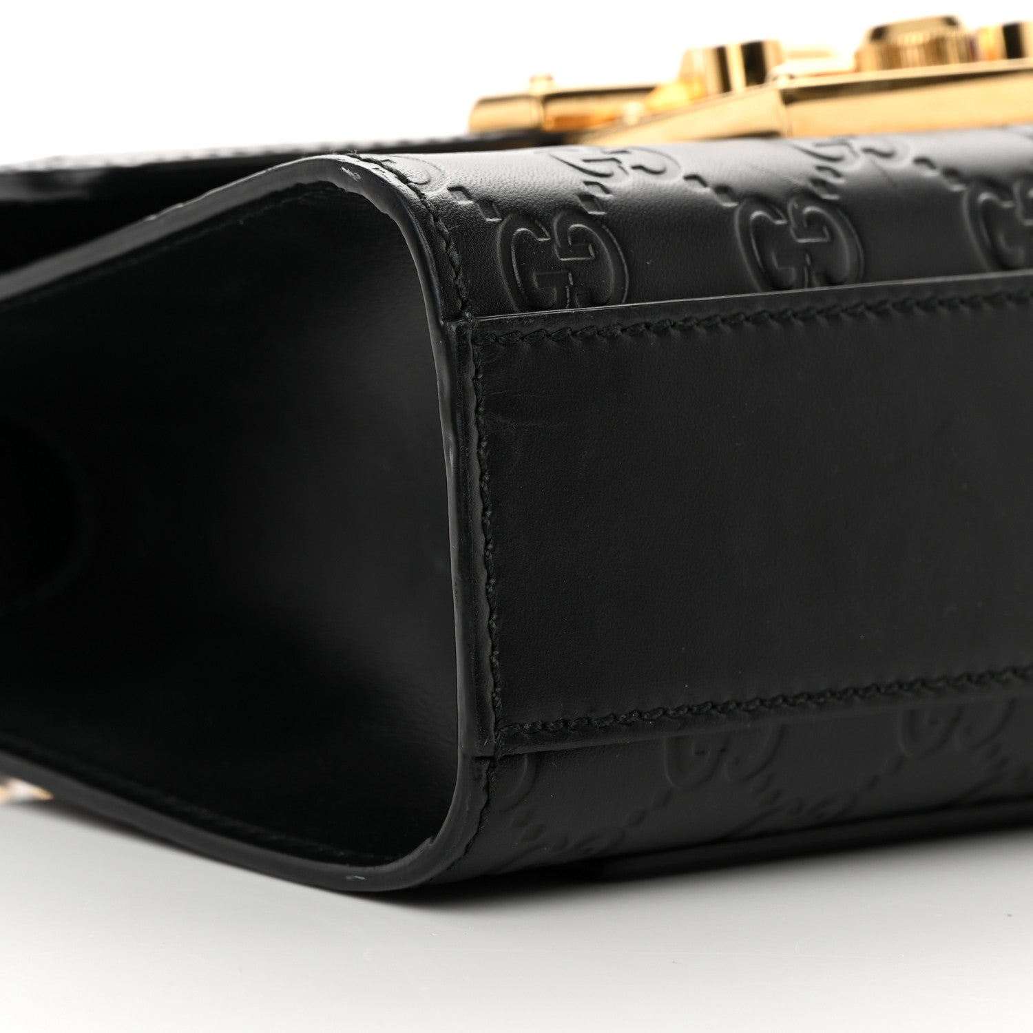 Gucci Guccissima Small Padlock Shoulder Bag Black 9 of 14