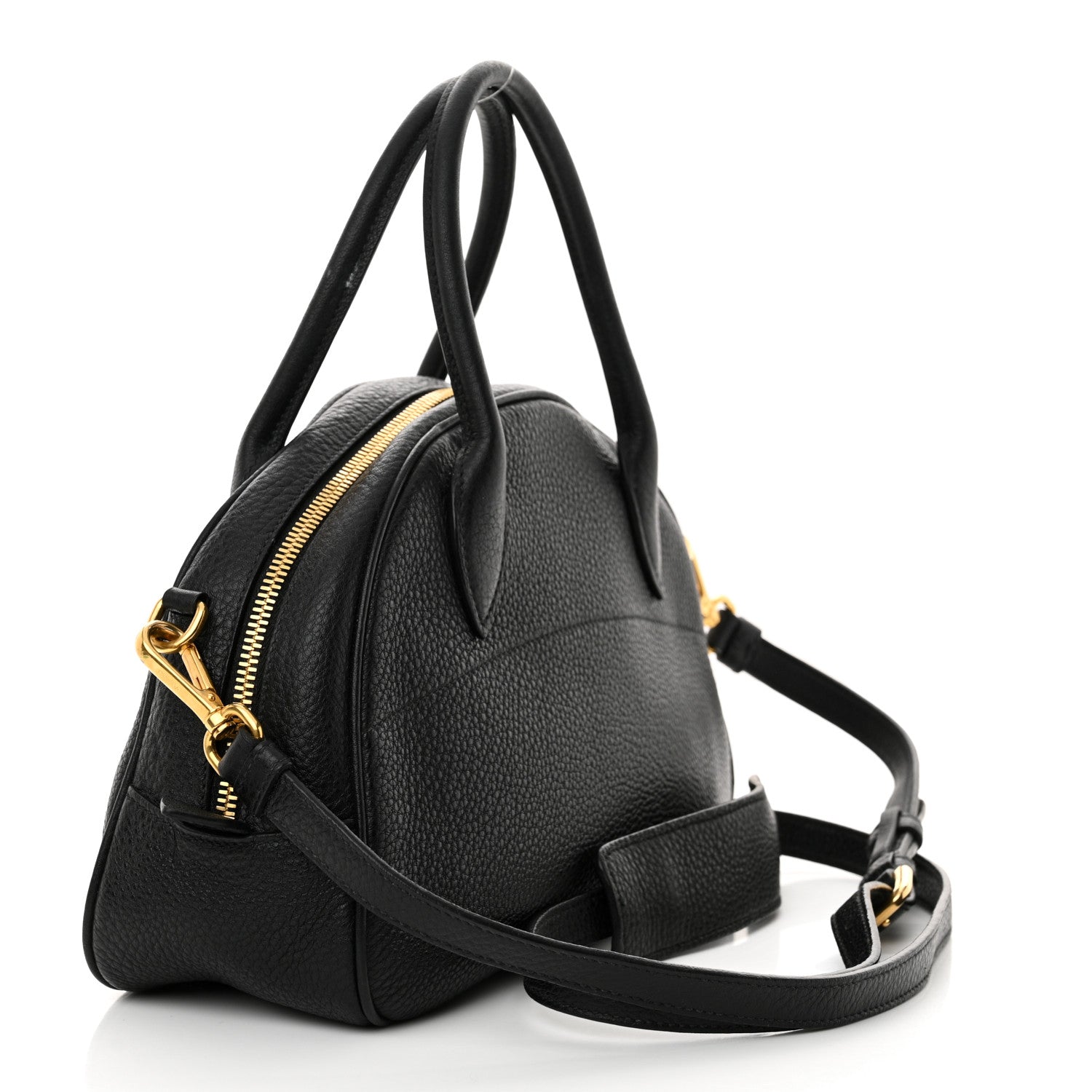 Prada Vitello Daino Bowler Black 3 of 14