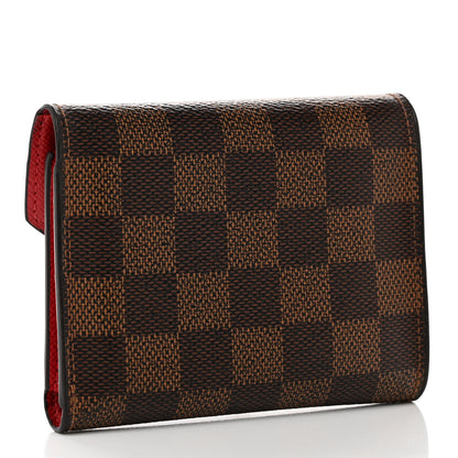 Louis Vuitton Damier Ebene Victorine Wallet Red 3 of 7