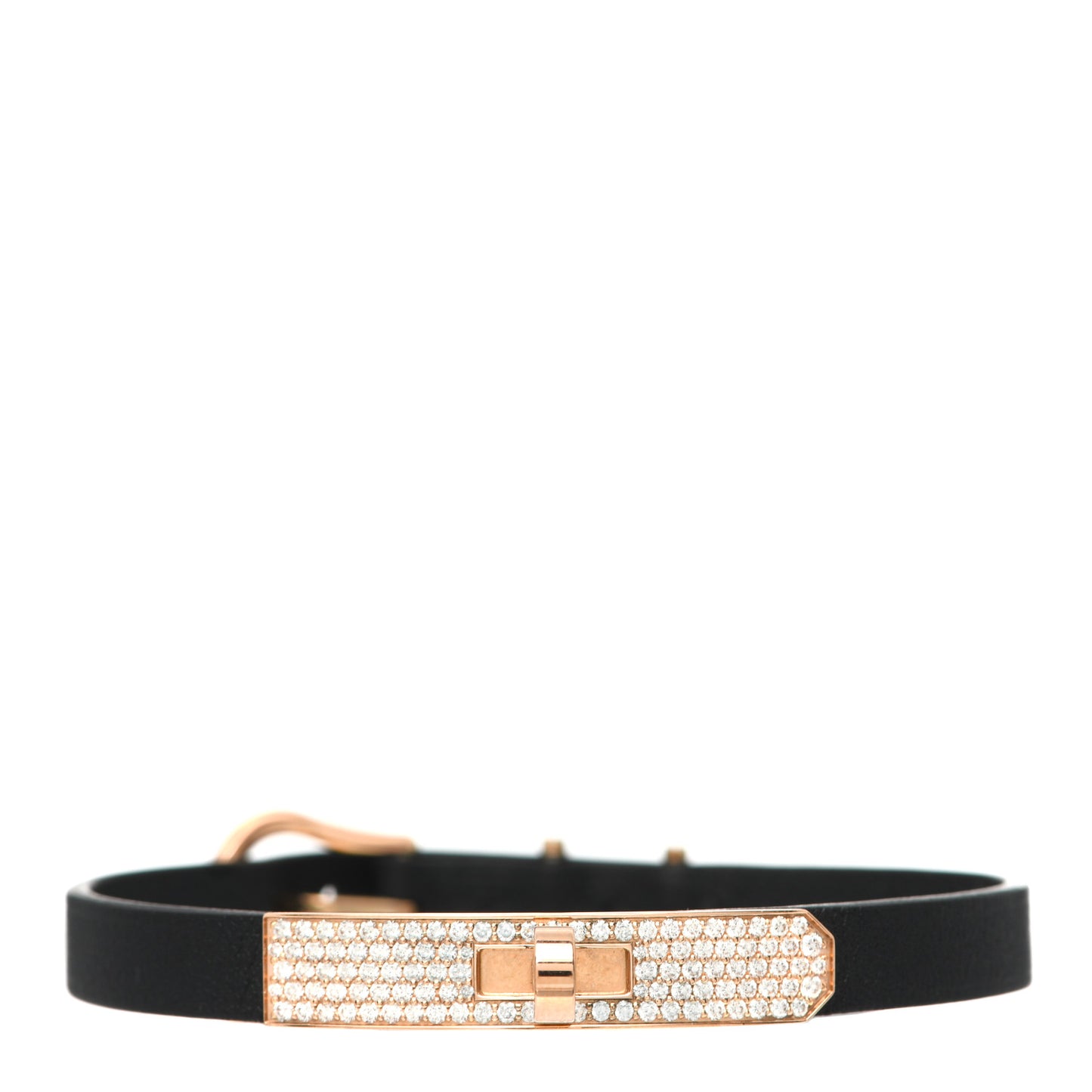 18K Rose Gold Swift Diamond Kelly Pave Sangle Bracelet ST