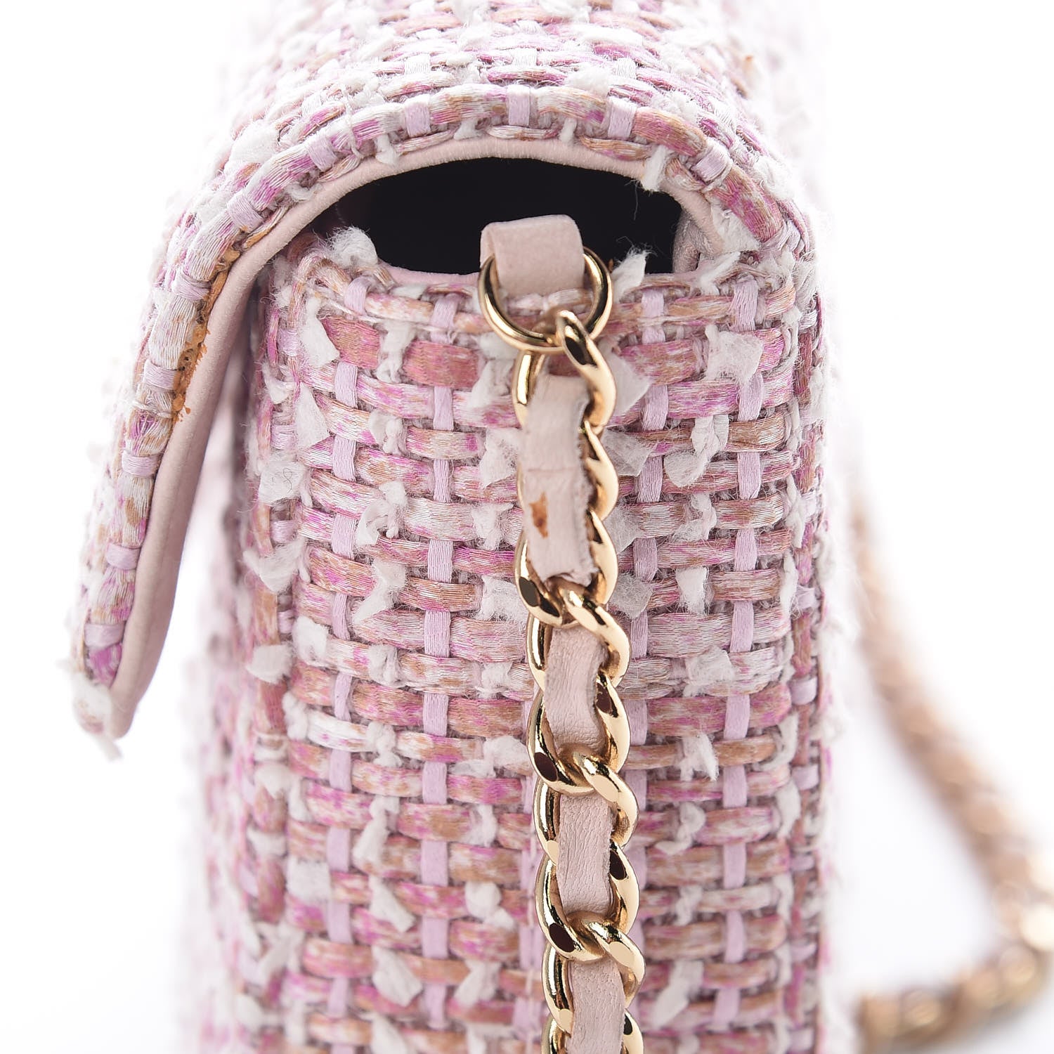 Chanel Tweed East West Flap Pink 9 of 11