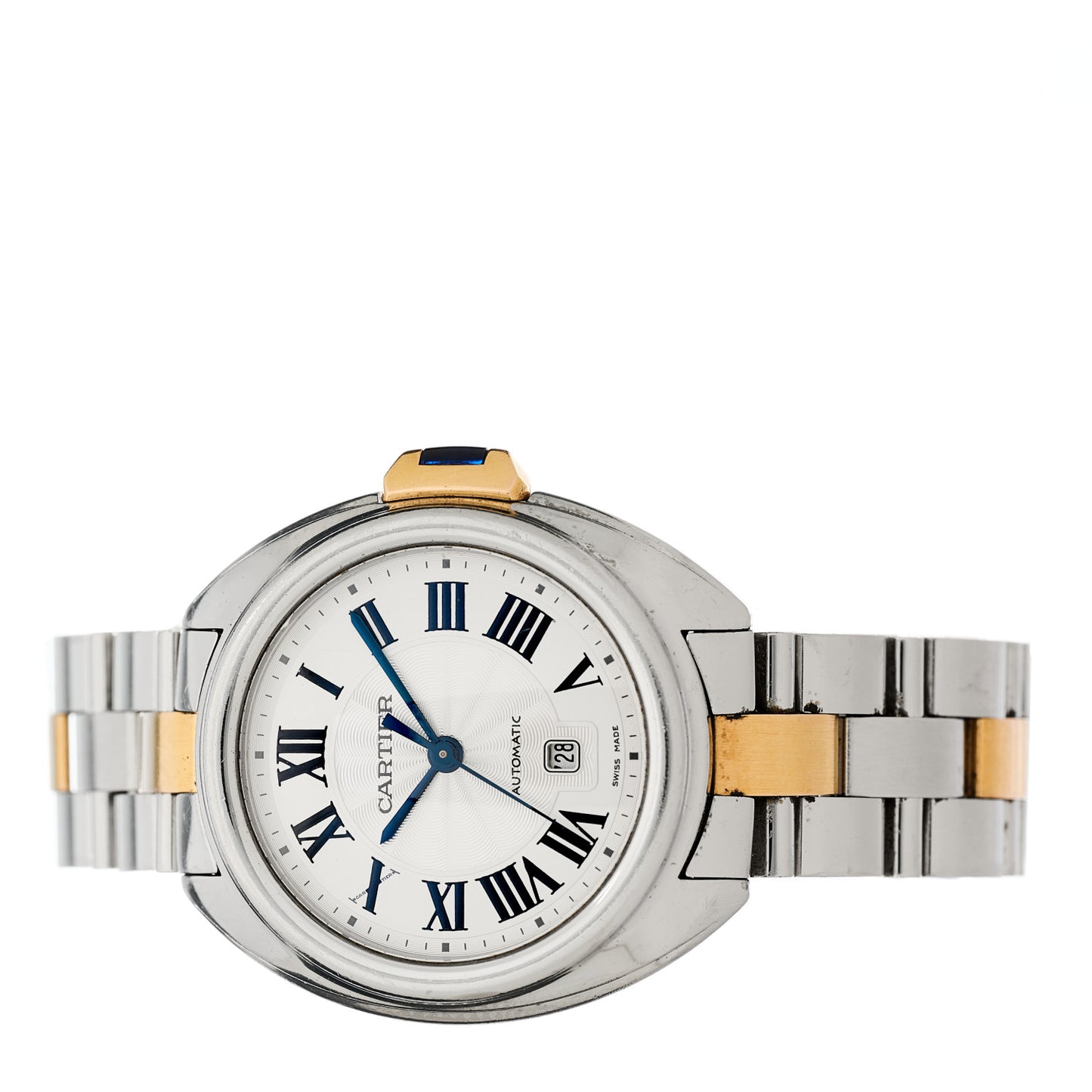 Stainless Steel 18K Pink Gold 31mm Cle De Cartier Automatic Watch