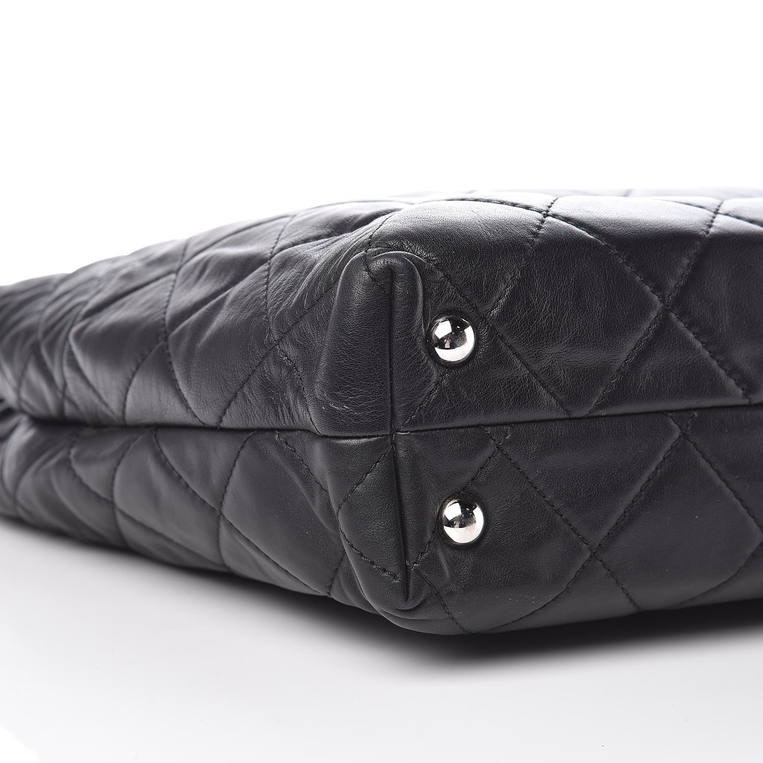 Chanel Calfskin Quilted In The Business North South Tote Black 5 of 9