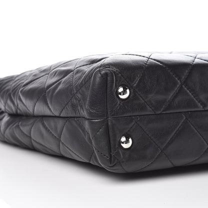 Chanel Calfskin Quilted In The Business North South Tote Black 5 of 9