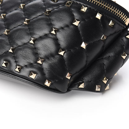 Valentino Garavani Lambskin Rockstud Spike Belt Bag 85 Black 7 of 7
