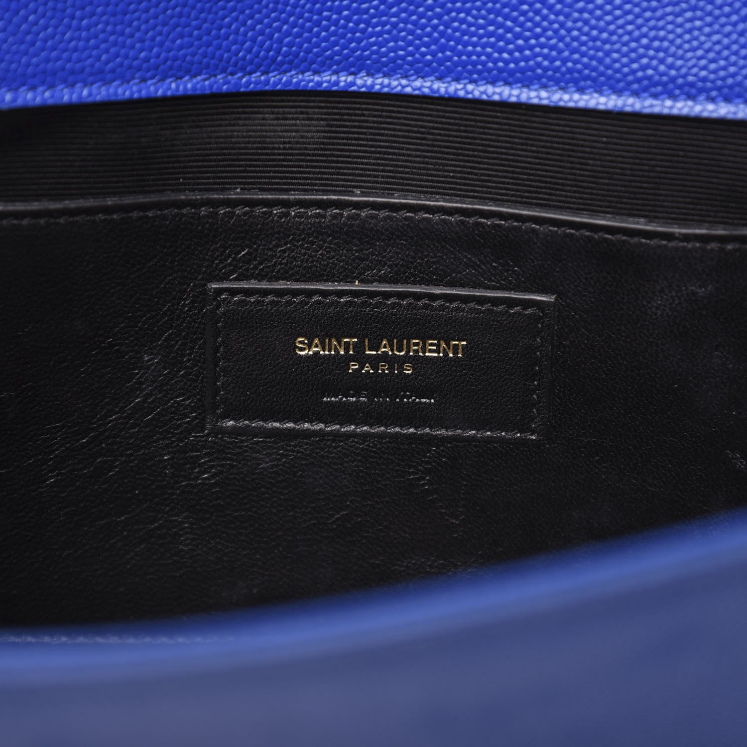 Saint Laurent Grain De Poudre Classic Monogram Cassandre Clutch Blue Majorelle 6 of 10