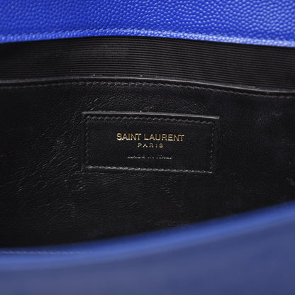 Saint Laurent Grain De Poudre Classic Monogram Cassandre Clutch Blue Majorelle 6 of 10