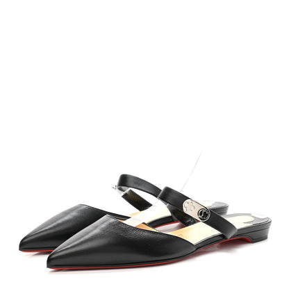 Christian Louboutin Nappa Choc Lock Flats 38 Black 3 of 7