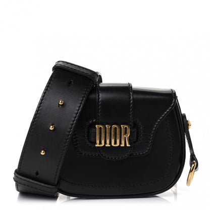 Christian Dior Calfskin Mini D Fence Saddle Bag Black 1 of 4