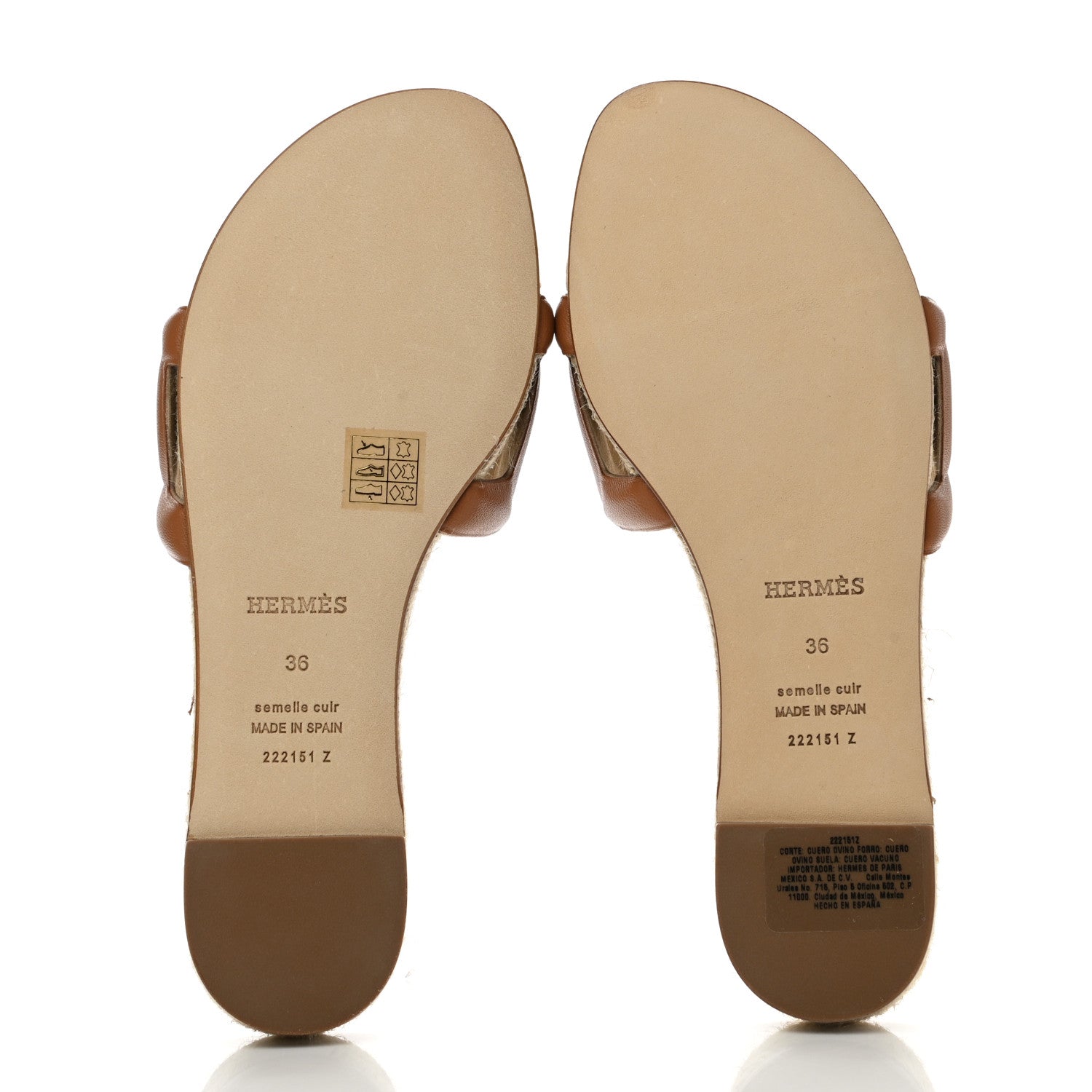 Hermes Nappa Famosa Espadrille Sandals 36 Naturel 6 of 9