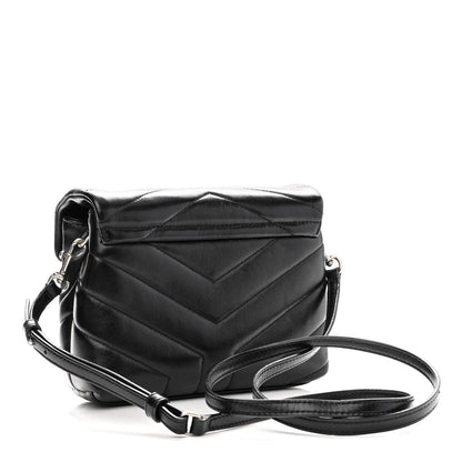 Saint Laurent Calfskin Y Quilted Monogram Toy Loulou Crossbody Bag Black 4 of 9