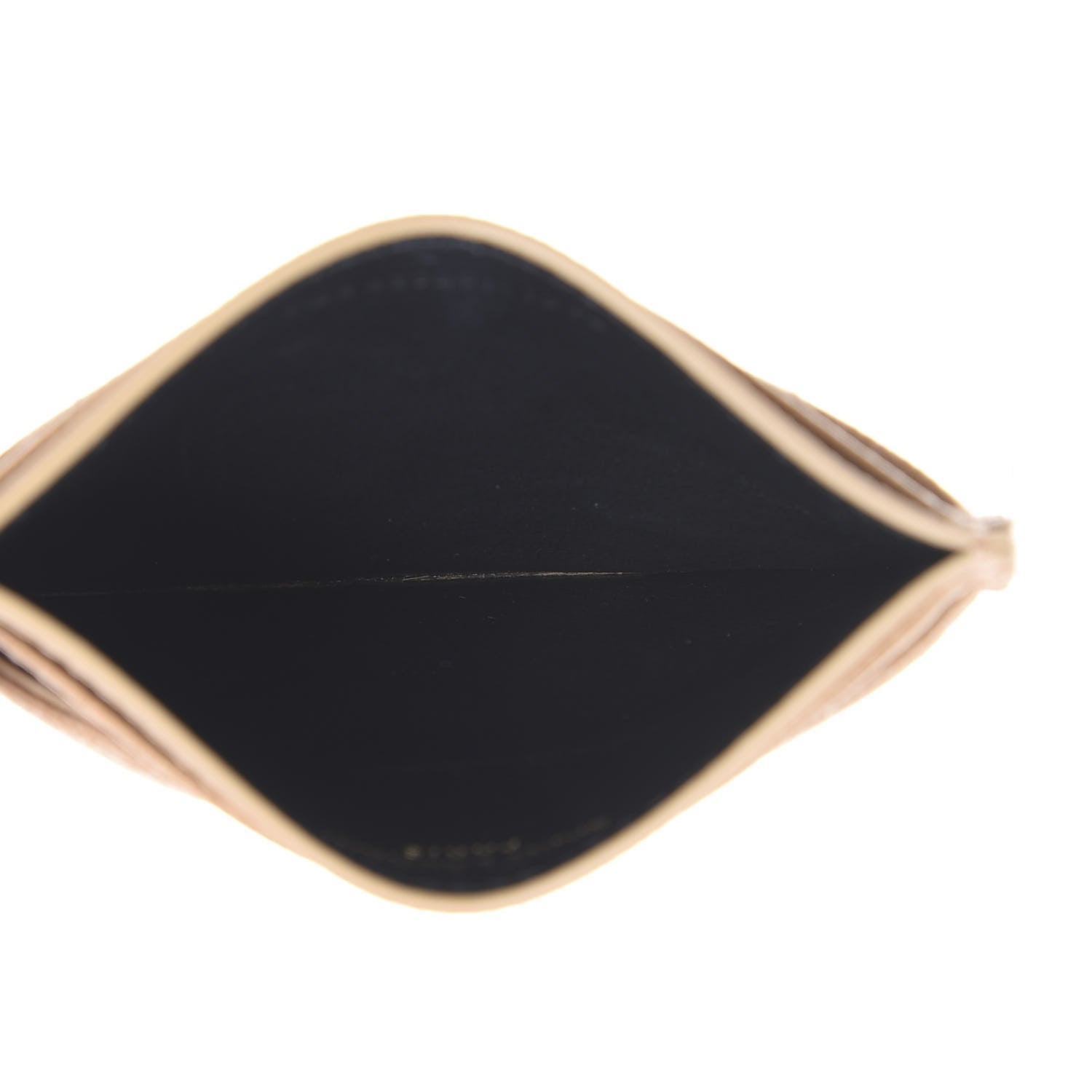 Saint Laurent Grain De Poudre Matelasse Chevron Monogram Credit Card Case Cork 4 of 7