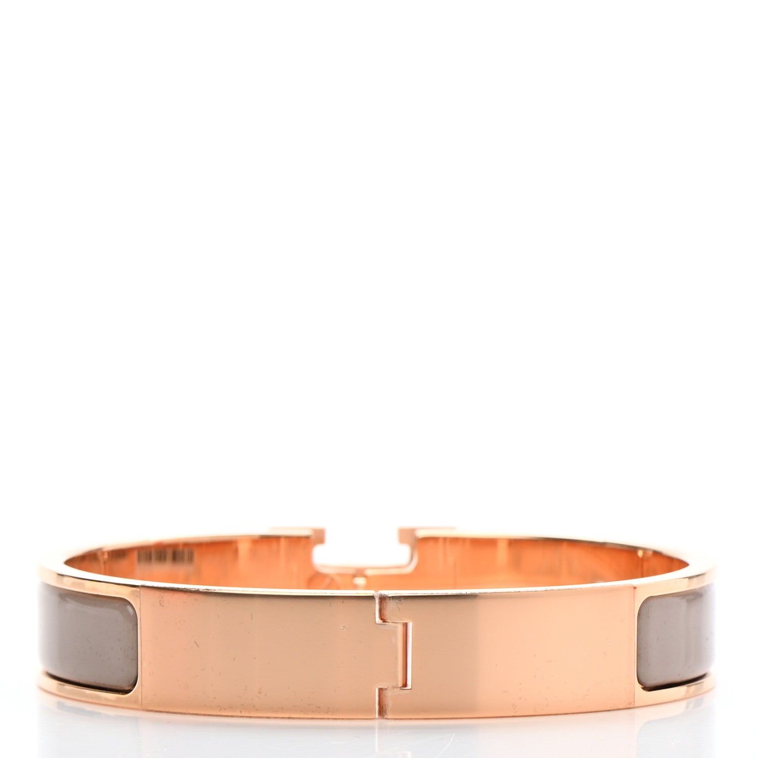 Hermes Enamel Narrow Clic Clac H Bracelet PM Marron Glace 3 of 5