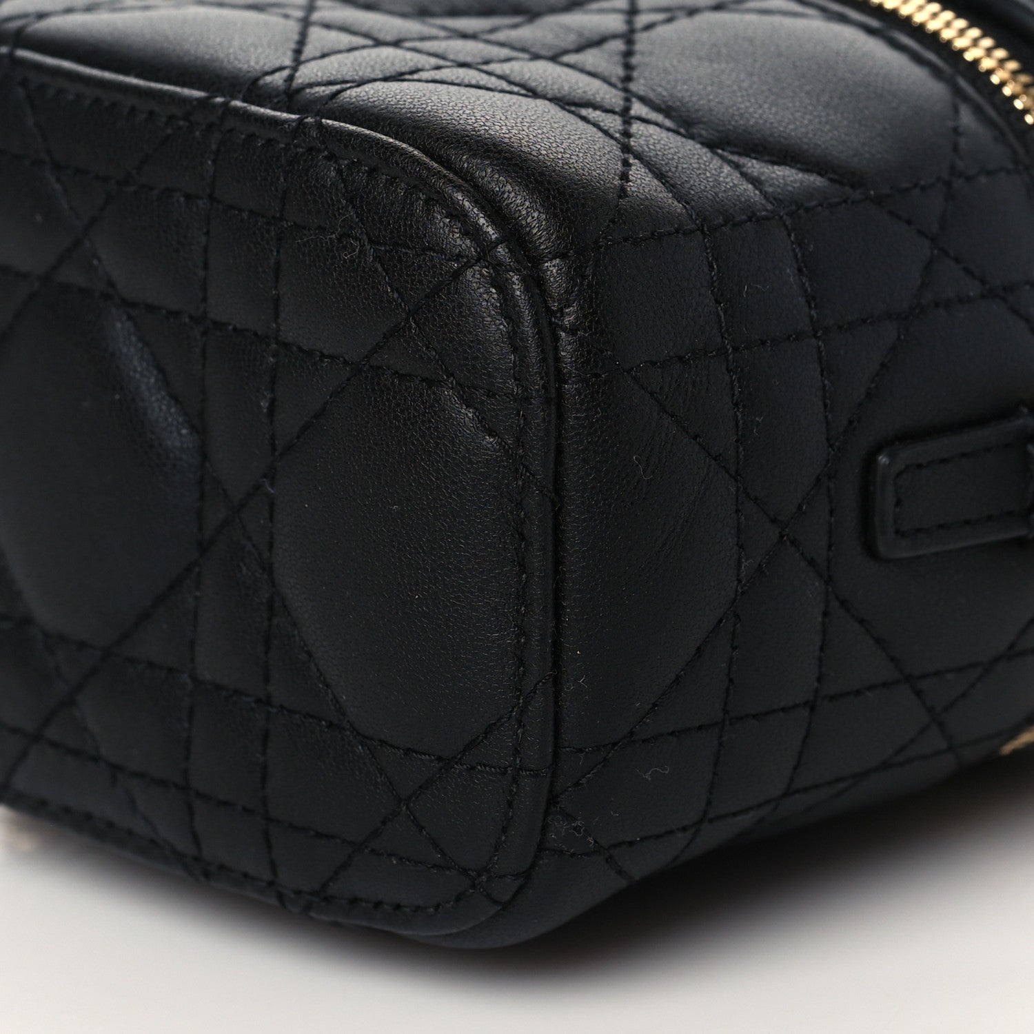 Christian Dior Lambskin Cannage Micro Lady Dior Vanity Case Black 9 of 9