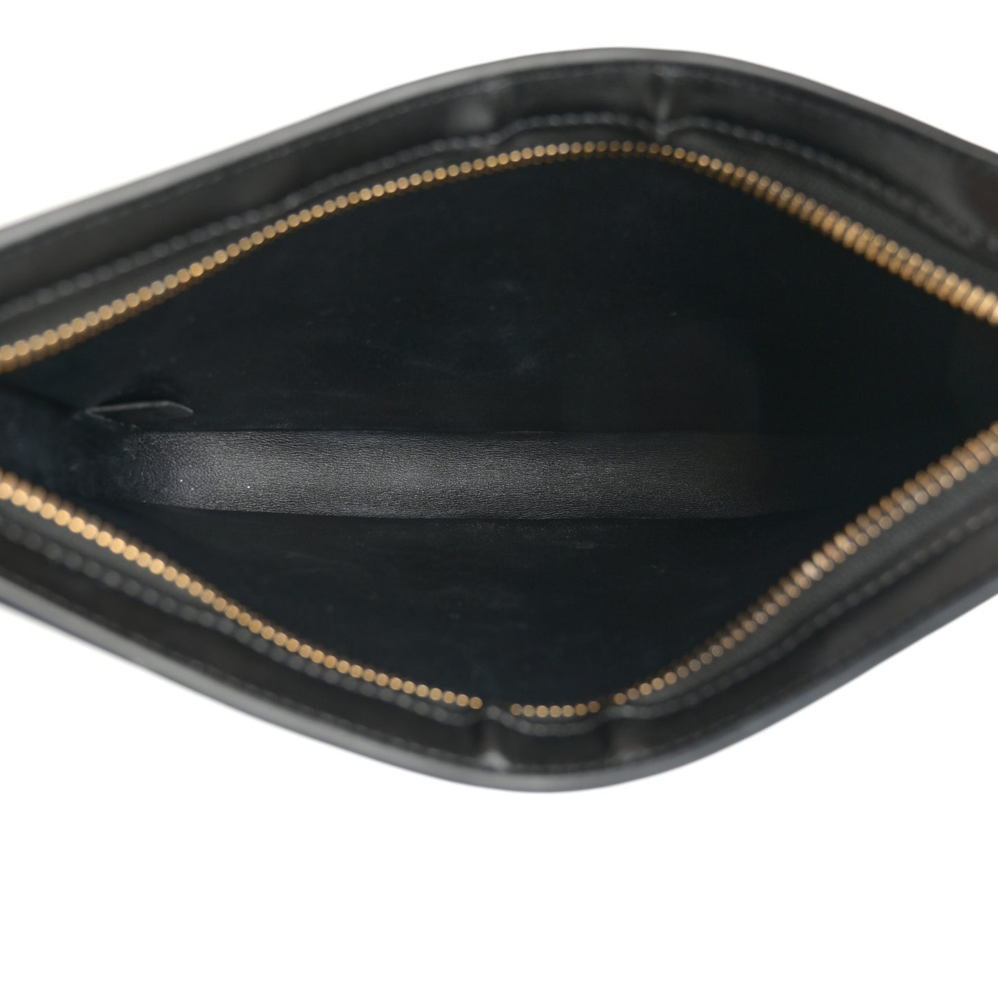 Shiny Calfskin Medium Croque Bag Black