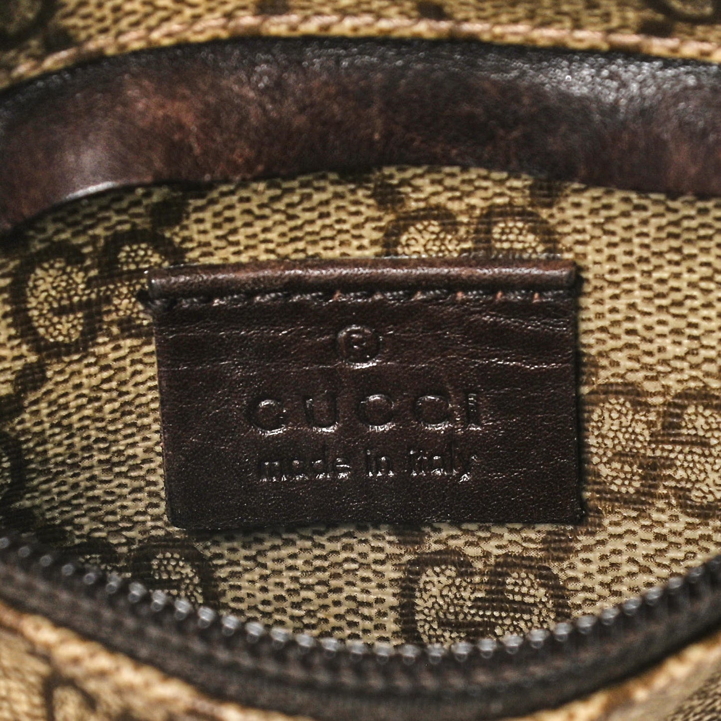 GG Plus Monogram Web Belt Bag Dark Brown