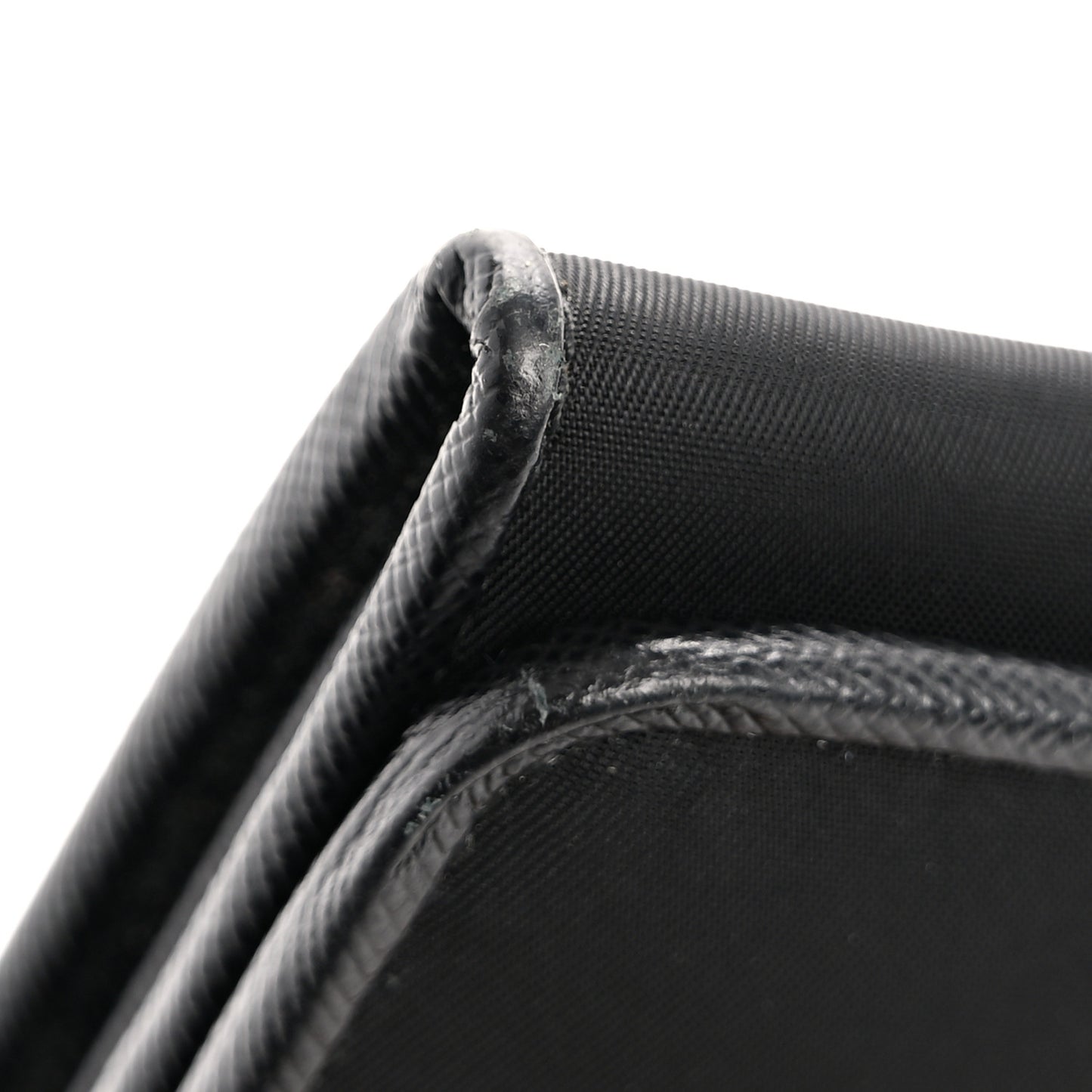 Tessuto Nylon Triangle Continental Flap Wallet Black