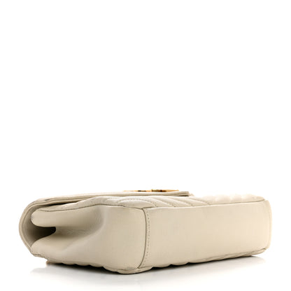Saint Laurent Sheepskin Matelasse Chevron Monogram Medium College Bag Crema Soft 4 of 19