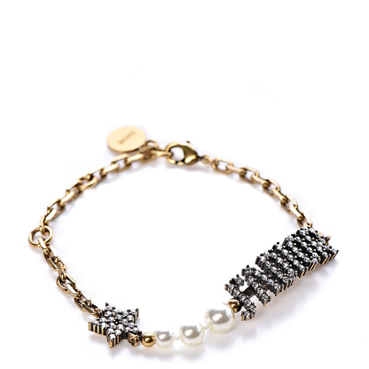 Christian Dior Metal Crystal Pearl J'Adior Bracelet Gold 1 of 4
