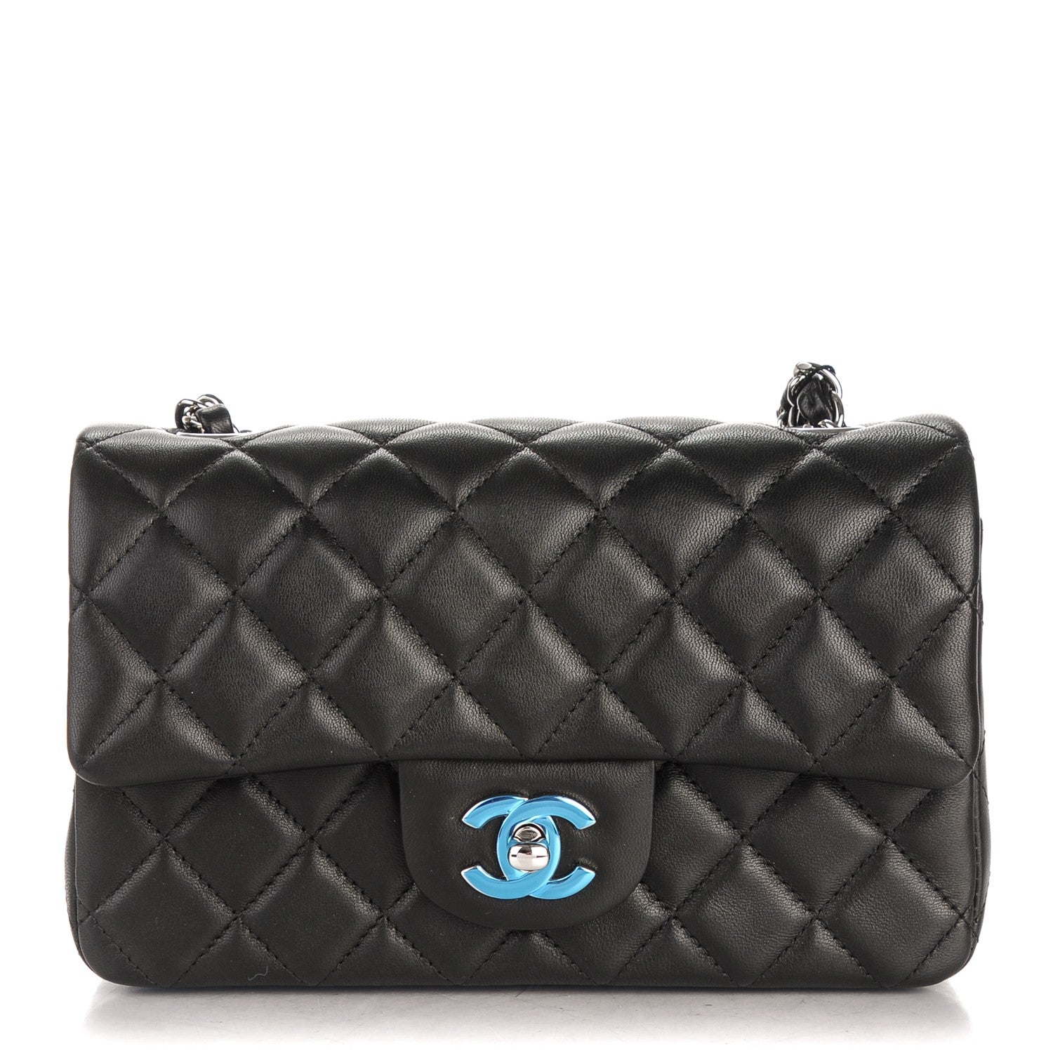 Chanel Lambskin Quilted Mini Rectangular Flap Black 1 of 7