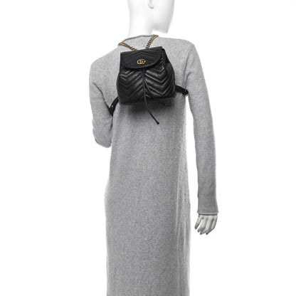 Gucci Calfskin Matelasse GG Marmont Flap Backpack Black 2 of 10