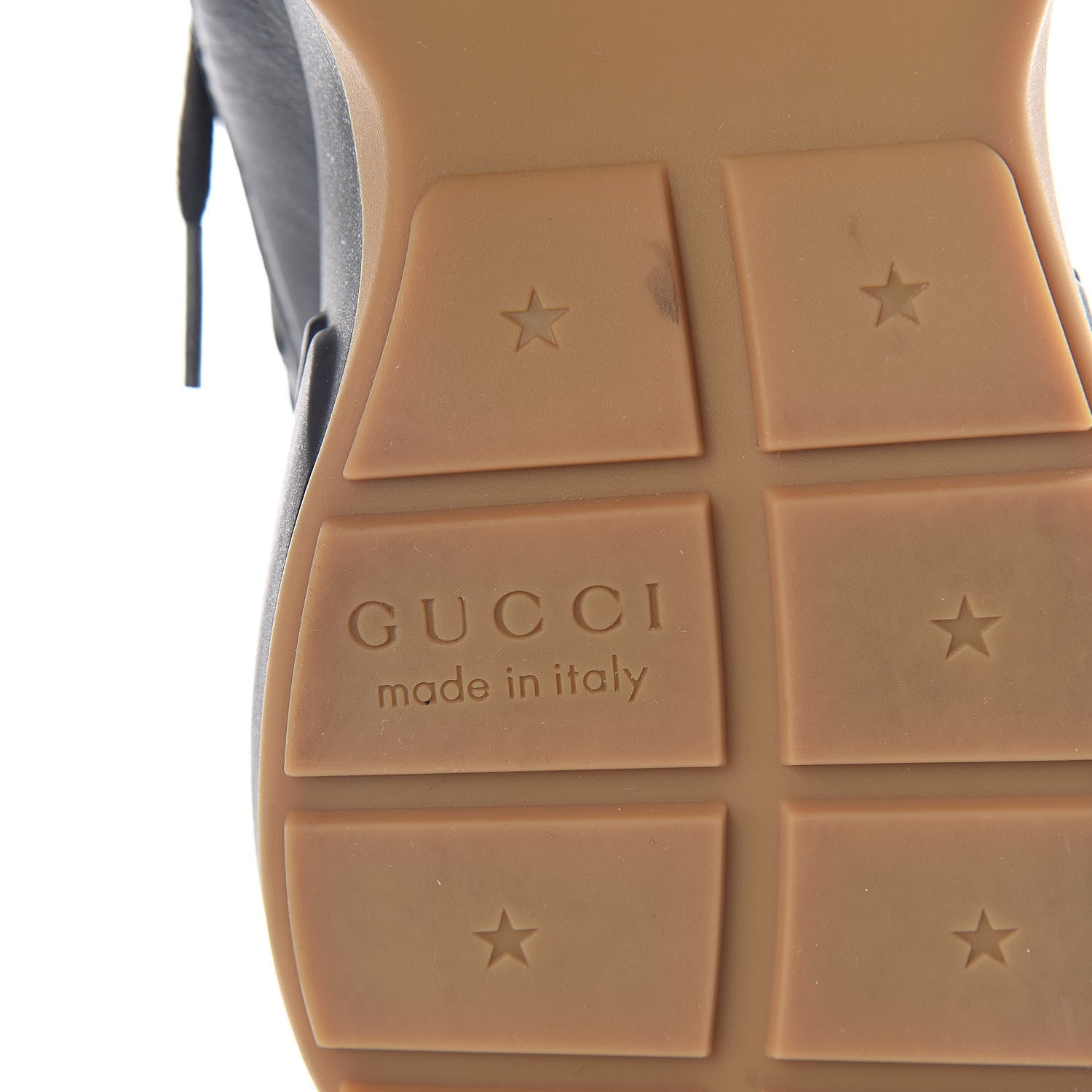 Gucci Calfskin Iridescent Logo Womens Rhyton Sneakers 39 Black 6 of 7