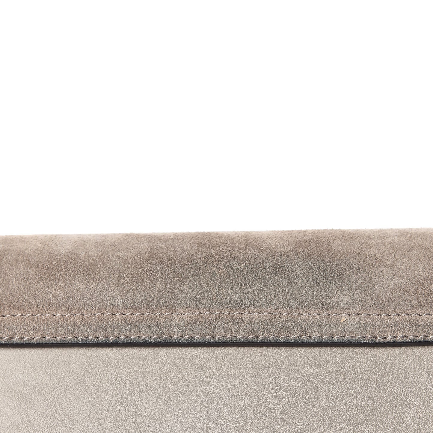 Suede Calfskin Mini Faye Shoulder Bag Motty Grey