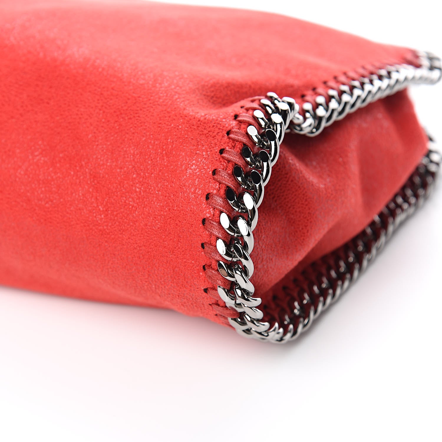 Stella McCartney Shaggy Deer Mini Falabella Fold Over Cherry 8 of 9
