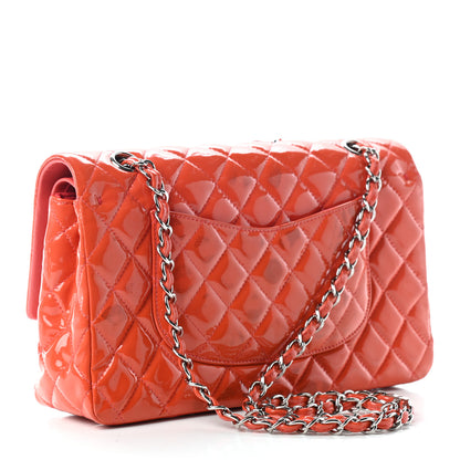 Chanel Patent Quilted Medium Double Flap Orange 2 of 11