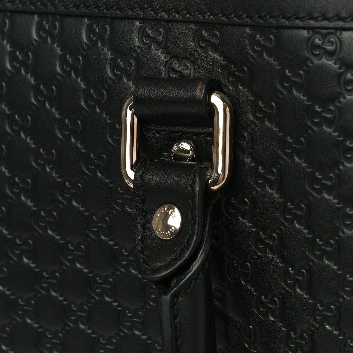 Soft Microguccissima Medium Tote Black