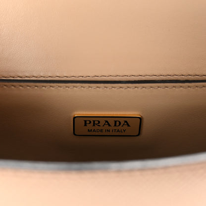 Prada Saffiano Cuir Triangle Embleme Flap Shoulder Bag Sabbia 6 of 9