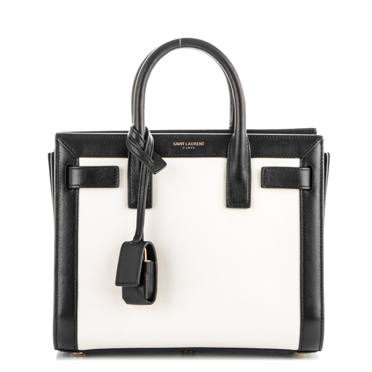 Saint Laurent Calfskin Bi-Color Nano Sac De Jour Porcellana Black 1 of 5