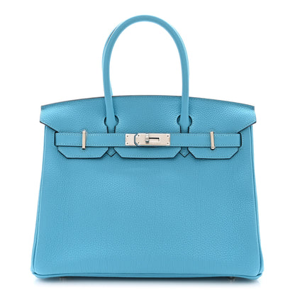 Hermes Togo BIRKIN 30 Blue Du Nord 1 of 11