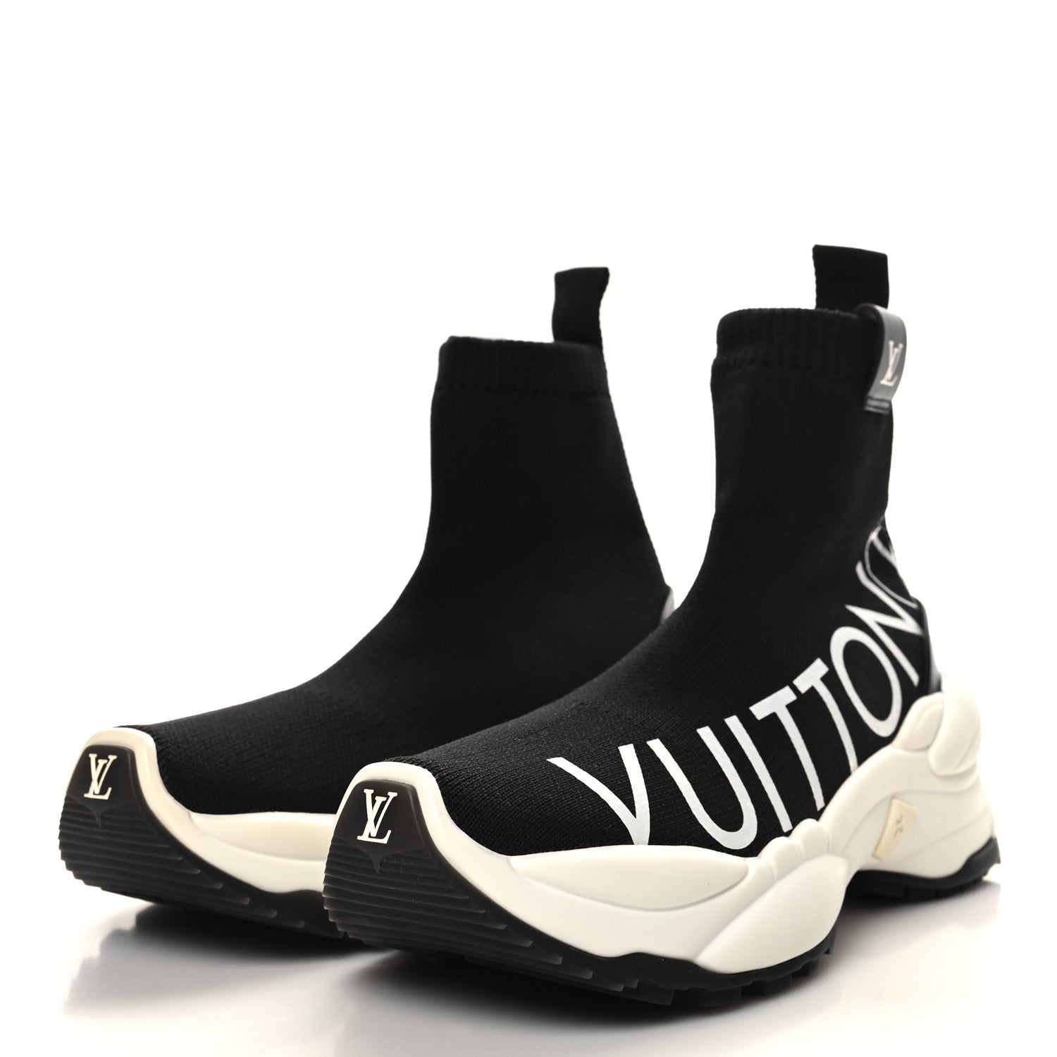 Louis Vuitton Stretch Fabric Run 55 Sneaker Boots 35 Black 3 of 7