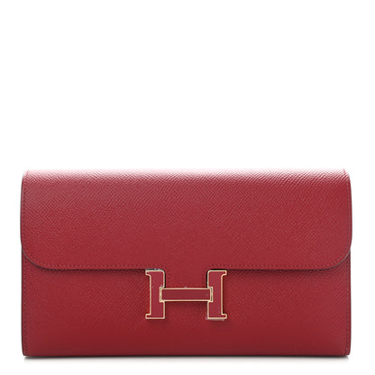 Hermes Epsom Constance Long Wallet Rouge Grenat 1 of 8