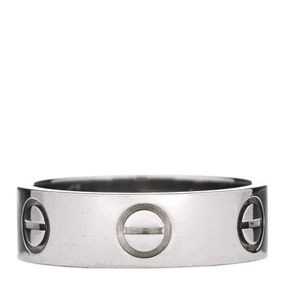 Cartier 18K White Gold 5.5mm LOVE Ring 50 5.25 1 of 4