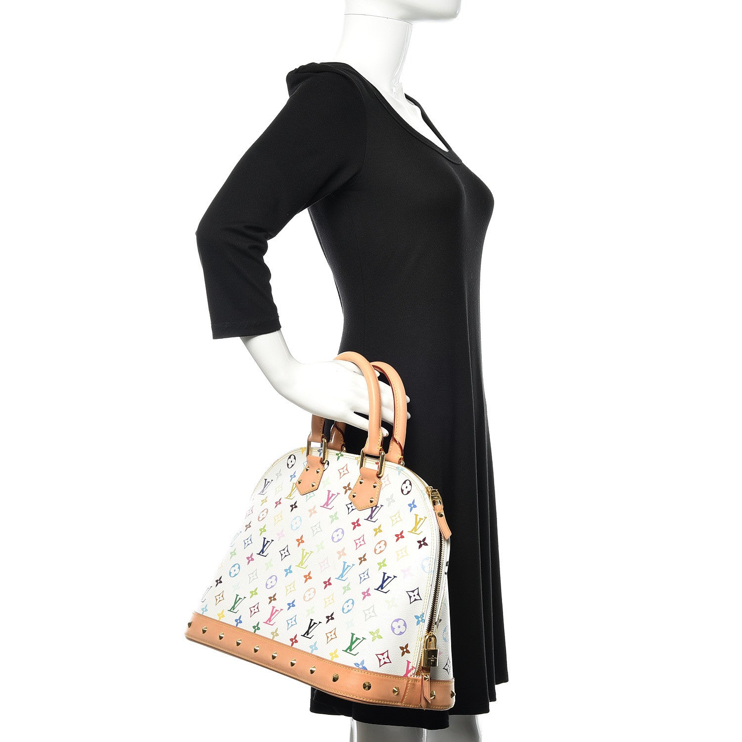 Louis Vuitton Monogram Multicolor Alma GM White 2 of 10