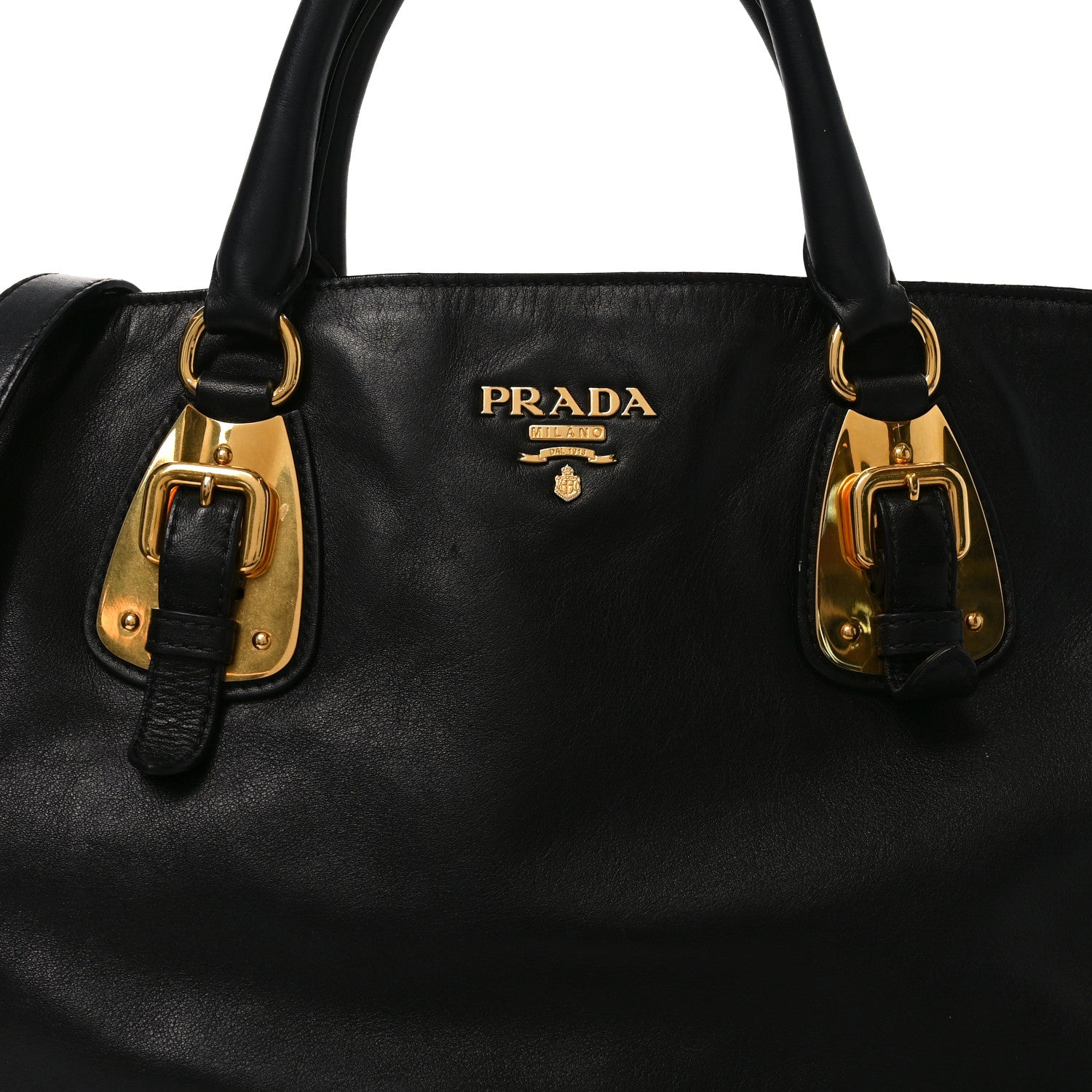 Prada Soft Calfskin Shopping Tote Black 13 of 17