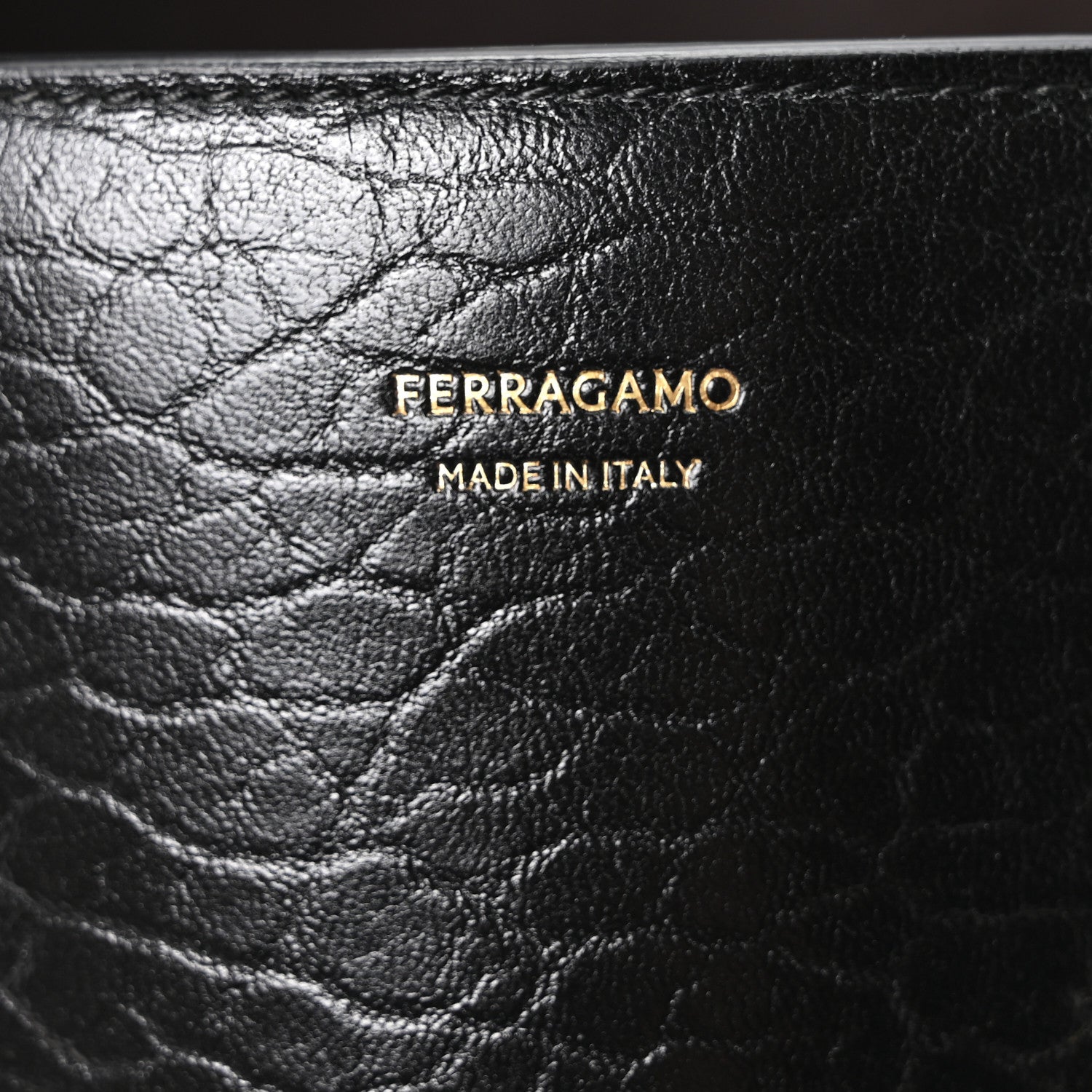 Salvatore Ferragamo Washed Calfskin Medium Hug Soft Bicolor