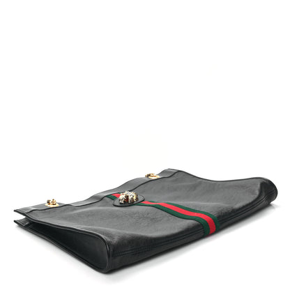 Gucci Calfskin Maxi Rajah Chain Tote Black 5 of 14