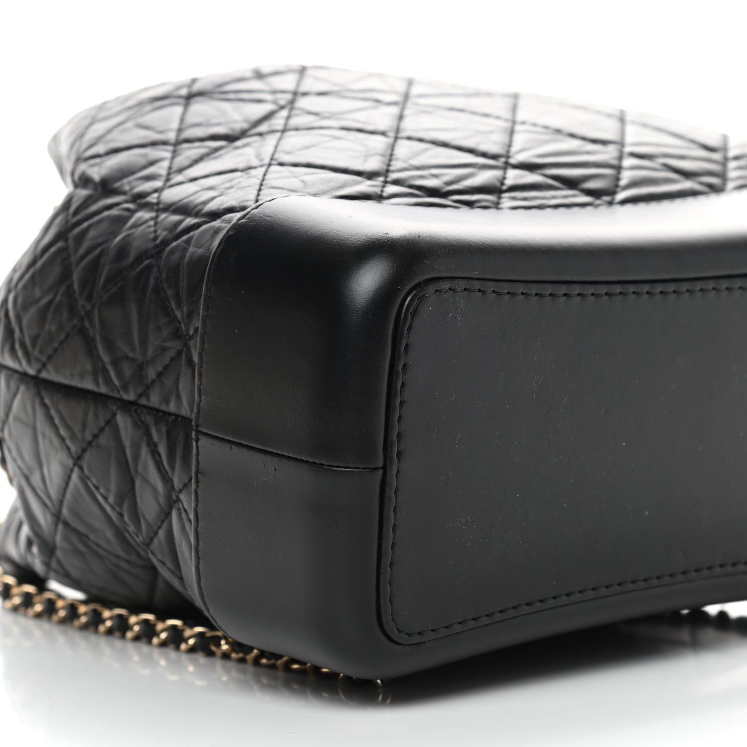 Chanel Aged Calfskin Quilted Gabrielle Backpack Black 7 of 8