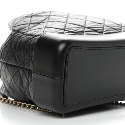 Chanel Aged Calfskin Quilted Gabrielle Backpack Black 7 of 8