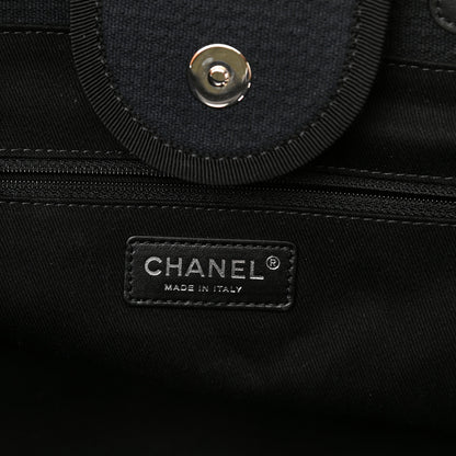 Chanel Mixed Fibers Medium Deauville Tote Black 6 of 10