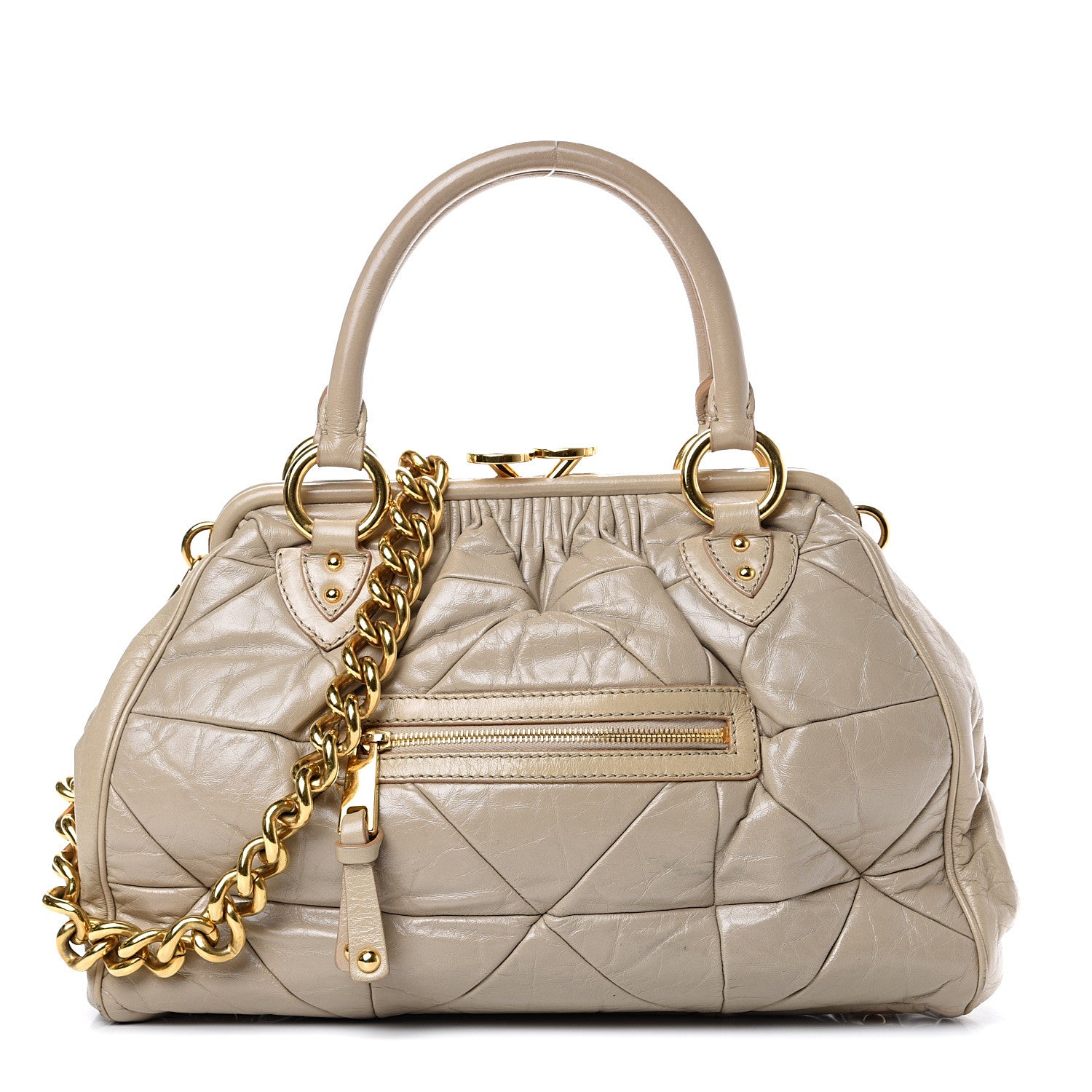 Marc Jacobs Calfskin Quilted Stam Light Grey 1 of 17