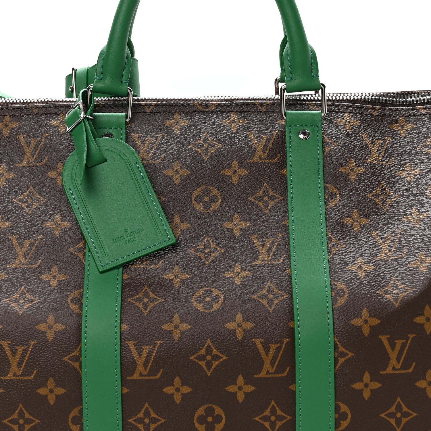 Louis Vuitton Monogram Macassar LV Colormania Keepall Bandouliere 50 Green 6 of 8