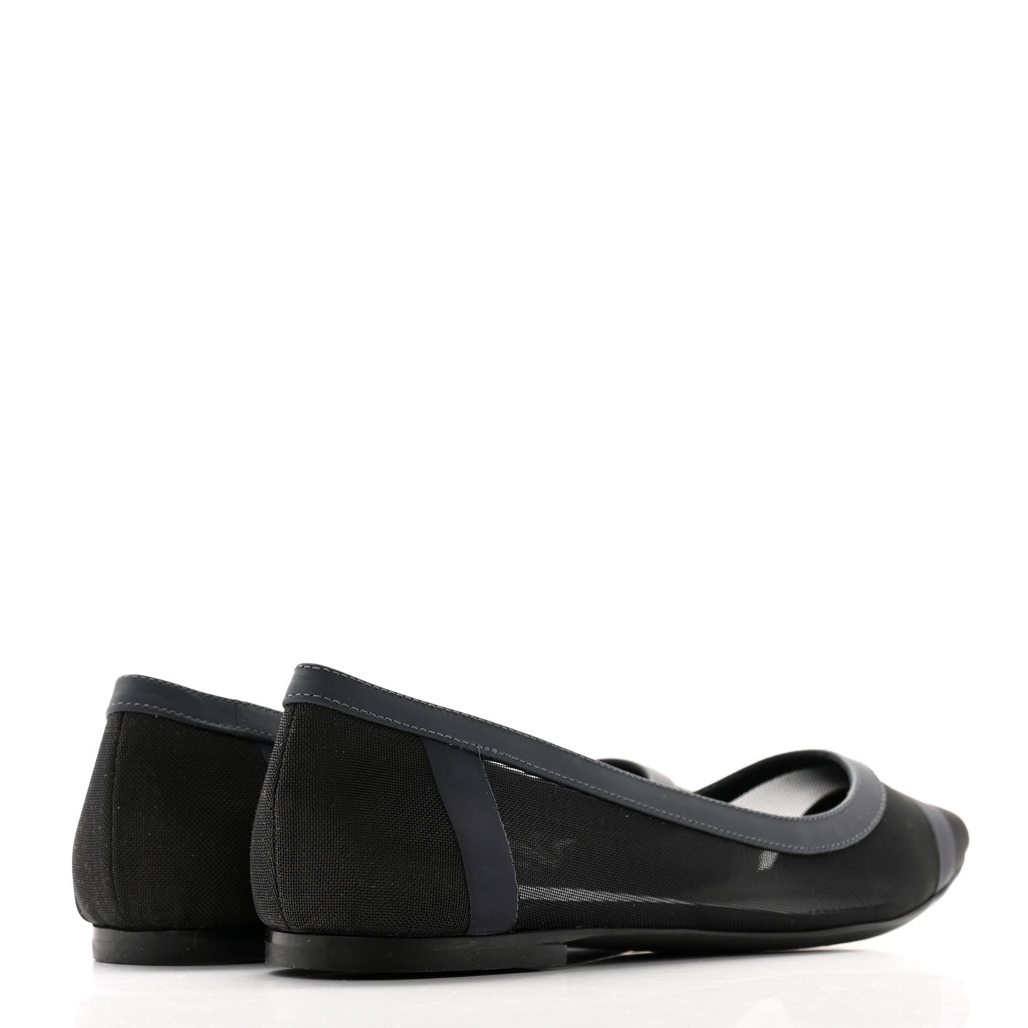 Mesh Skimmer Ballerina Flats 36 Navy Black