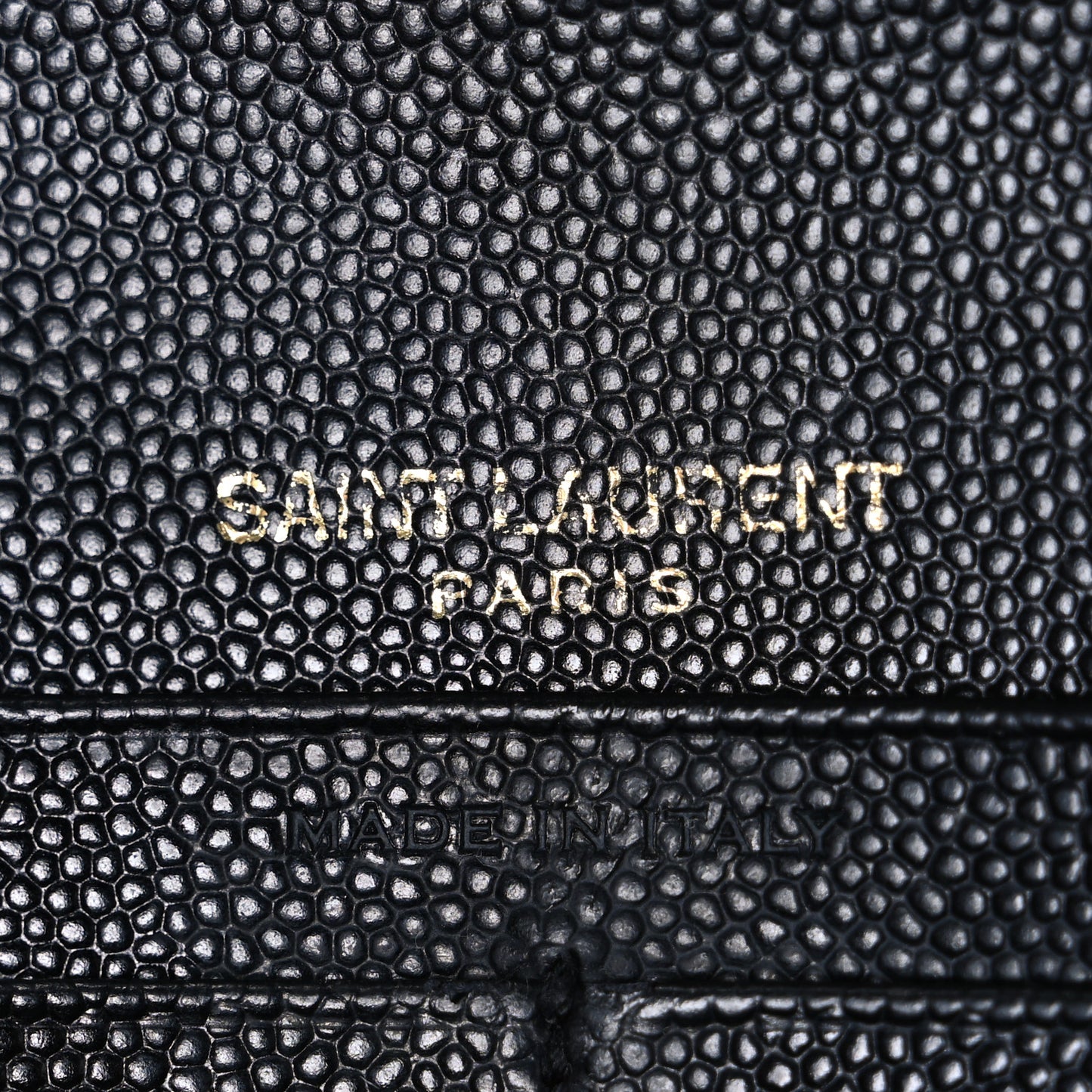 Grain De Poudre Matelasse Chevron Monogram Flap Wallet Black